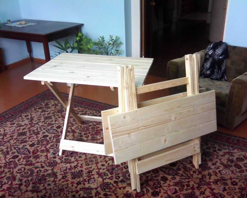 Сделать складной столик для пикника своими руками из дерева