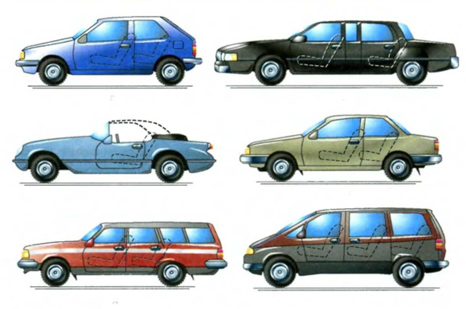 Как отличать машины. Седан хэтчбек универсал отличия. Типы кузовов легковых автомобилей. Кузов автомобиля. Кузов легкового автомобиля.