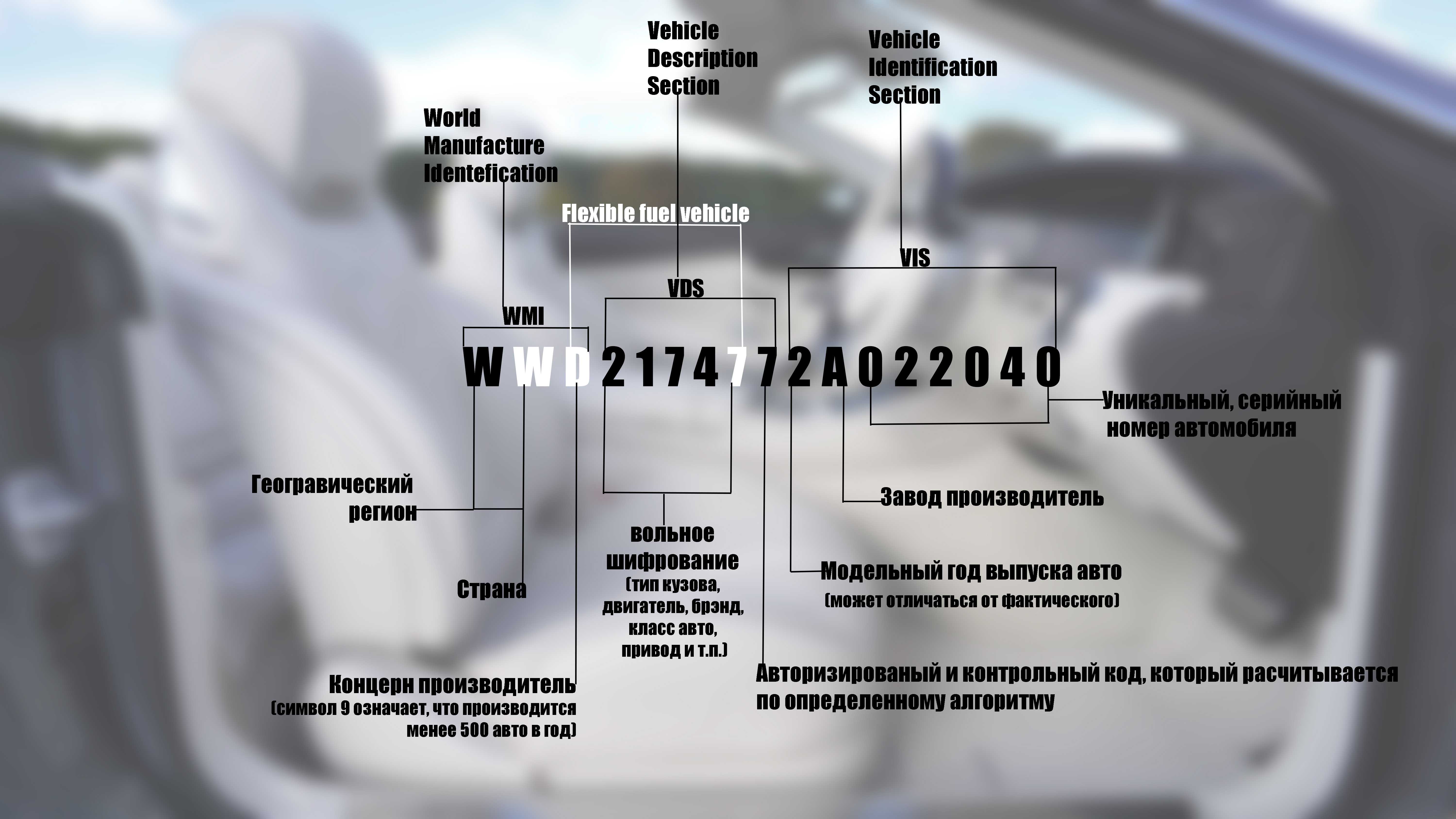 Интерфейс определения даты выпуска автомобиля
              и его дополнительных данных