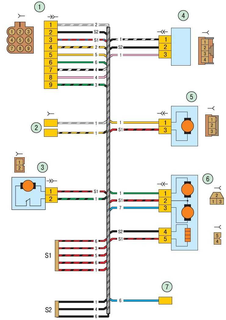 Схема проводки на лада приора. распиновки