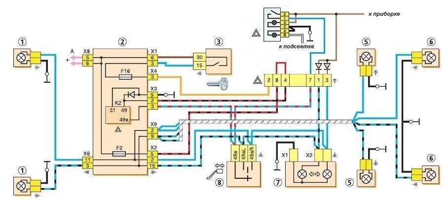 Схема проводки на ваз 2115