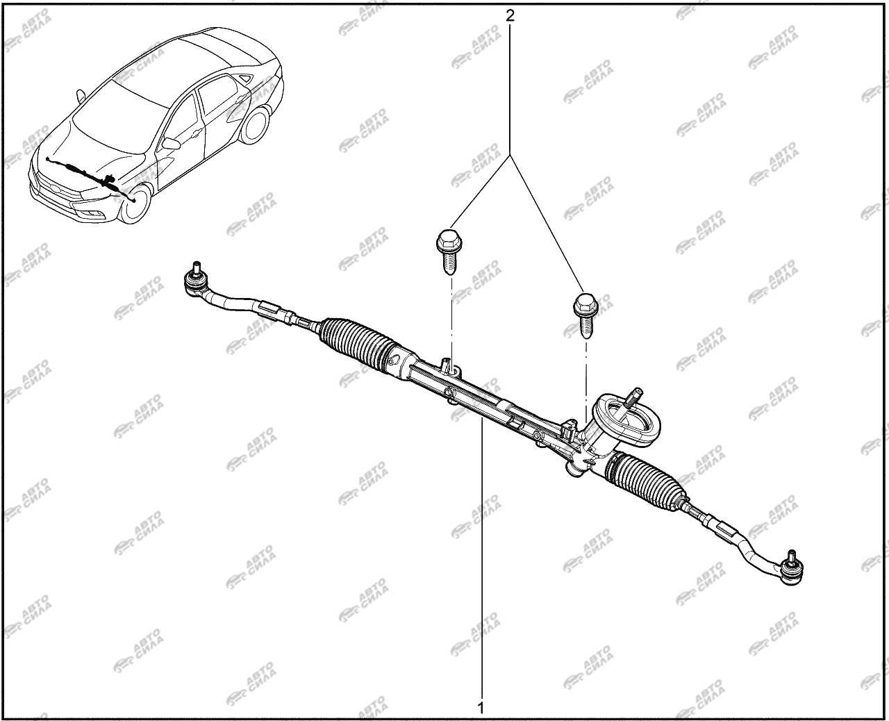 Снятие и установка рулевых наконечников и тяг автомобиля лада ларгус